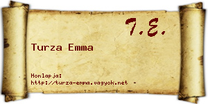 Turza Emma névjegykártya